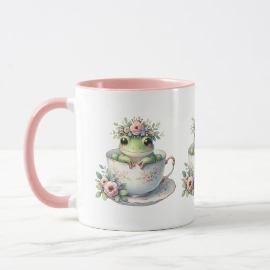 Mug Grenouille lunaire en Teacup Floral (Gauche)