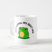 mug grenouille mignon – Cadeau de mug esthétique m (Devant gauche)