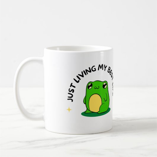 mug grenouille mignon – Cadeau de mug esthétique m (Gauche)