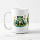 Mug grenouille mignonne ajouter monogramme (Gauche)