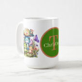 Mug grenouille mignonne ajouter monogramme (Devant gauche)