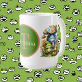 Mug grenouille mignonne ajouter monogramme