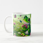 Mug Grenouille mignonne avec des fleurs (Gauche)