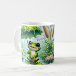 Mug Grenouille mignonne avec un parapluie