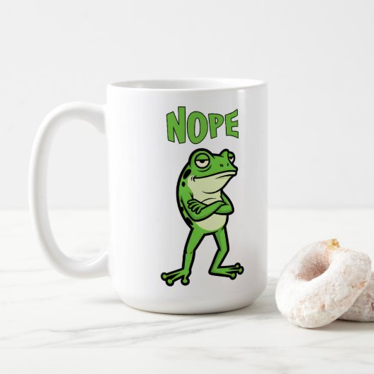 Mug Grenouille mignonne et impertinente, pas impressio (Avec donut)