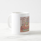 Mug Grenouille Mignonne Lisant Un Livre Dans Une Chamb (Devant gauche)