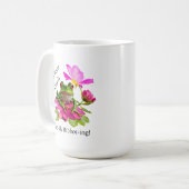 Mug Grenouille mignonne ou tourte de crapaud sur fleur (Devant gauche)