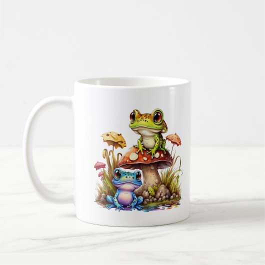 Mug Grenouille mignonne sur les tabourets Café Thé (Gauche)