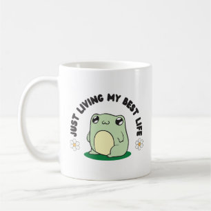 Mug Grenouille Mignonne Vivant Ma Meilleure Vie