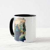 Mug Grenouille par réflexion de lac de montagne (Devant gauche)