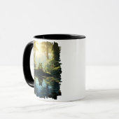 Mug Grenouille par réflexion de ruisseau forestier (Devant gauche)