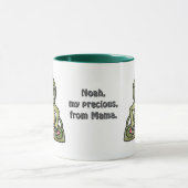 Mug Grenouille rétro avec casque | Drôle (Centre)