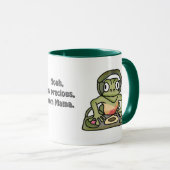Mug Grenouille rétro avec casque | Drôle (Devant droit)