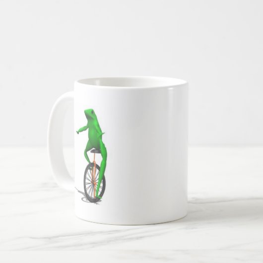 Mug Grenouille sur le monocycle Meme (Devant gauche)
