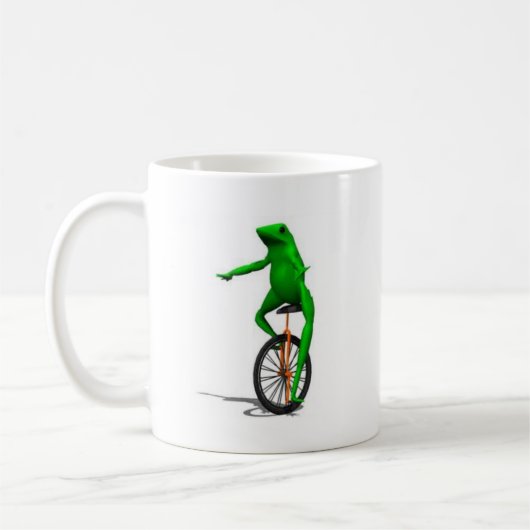 Mug Grenouille sur le monocycle Meme (Gauche)