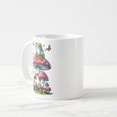 Mug Grenouille sur Toadstool - Scène forestière enchan (Devant gauche)