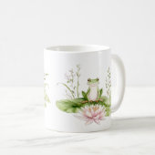 Mug Grenouille verte aquarelle (Devant droit)