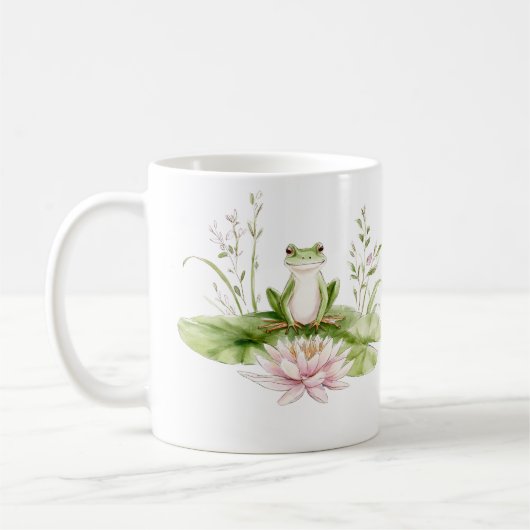 Mug Grenouille verte aquarelle (Gauche)