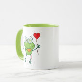 Mug Grenouille verte étant amoureuse follement (Devant gauche)