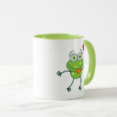 Mug Grenouille verte étant amoureuse follement (Devant droit)