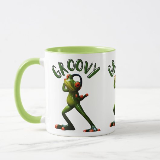 Mug Grenouille verte groovy (Gauche)