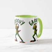 Mug Grenouille verte groovy (Devant droit)