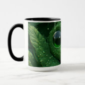 Mug Grenouille verte mignonne cachée dans des feuilles (Gauche)