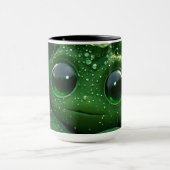 Mug Grenouille verte mignonne cachée dans des feuilles (Centre)