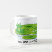 Mug Grenouille verte sur le tapis de lièvre (Devant gauche)