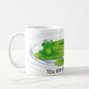 Mug Grenouille verte sur le tapis de lièvre