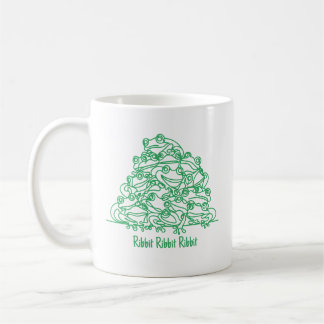 Mug Grenouilles Abstrait Green Line Art personnalisé