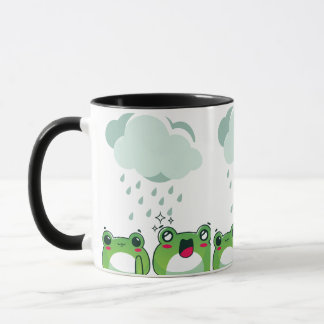 Mug grenouilles dans les inondations