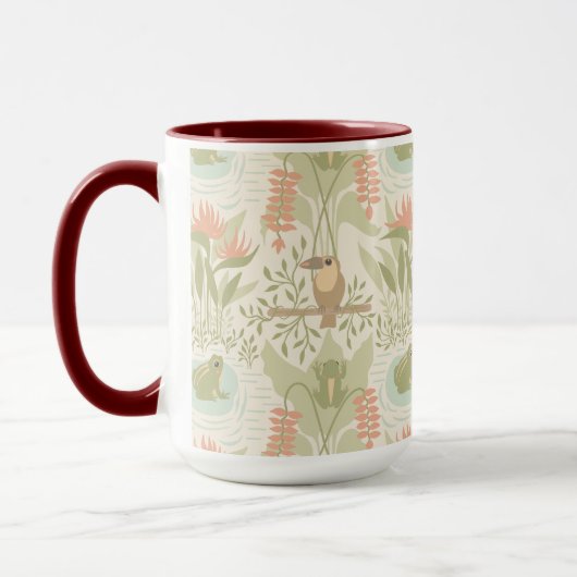 Mug Grenouilles et oiseaux de la jungle douce (Gauche)