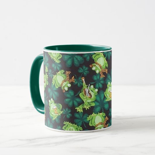 Mug Grenouilles et Shamrocks (Devant gauche)