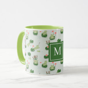 Mug Grenouilles Mignonnes dans l'Étang de Nénuphars Mo