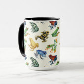 Mug Grenouilles sur blanc naturel (Devant gauche)