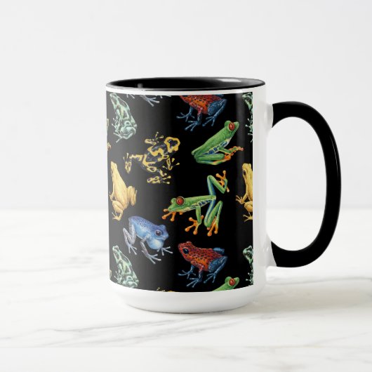 Mug Grenouilles sur noir (Droite)