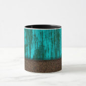 Mug Grès en bois de grain de turquoise assez rustique (Centre)