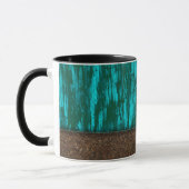 Mug Grès en bois de grain de turquoise assez rustique (Gauche)