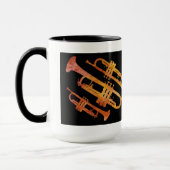Mug Grésillement de l'enveloppe orange et noire de (Gauche)