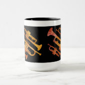 Mug Grésillement de l'enveloppe orange et noire de (Centre)