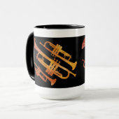 Mug Grésillement de l'enveloppe orange et noire de (Devant gauche)