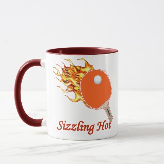 Mug Grésillement du ping-pong flamboyant chaud (Gauche)