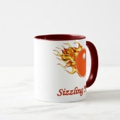 Mug Grésillement du ping-pong flamboyant chaud (Devant droit)