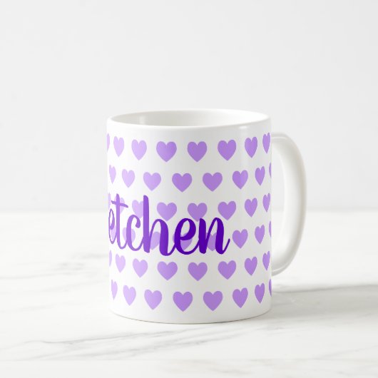 Mug Gretchen en violet (Devant droit)