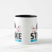 Mug Grève de bol de texte personnalisé (Centre)