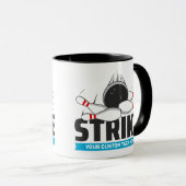 Mug Grève de bol de texte personnalisé (Devant droit)