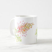 Mug Grevillea aquarelle fleur aquarelle art (Devant gauche)