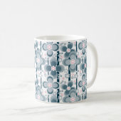Mug Grey and white floral pattern  gray (Devant droit)