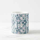 Mug Grey and white floral pattern  gray (Centre)